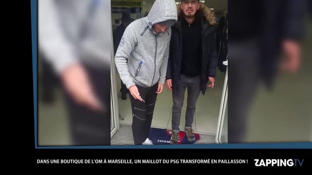 OM - PSG : Des supporters marseillais transforment un maillot parisien en paillasson