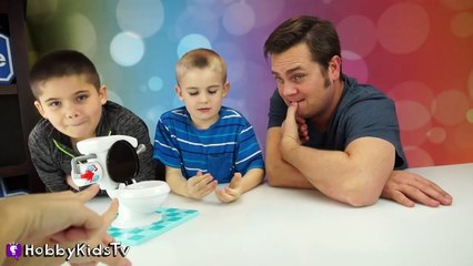 TOILET Trouble Game Play   Real Spray! Funny POO Play-Doh TOYS HobbyKidsTV-hIAHSI2aSbc