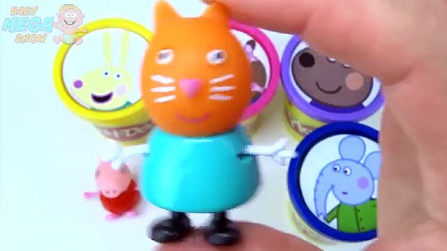 Сups Stacking Play Doh Clay The Little Bus Tayo Peppa Pig Talking Tom Learn Colors for Chi