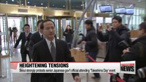 Korea summons minister at Japan's embassy in Seoul in protest to Tokyo sending senior Cabinet member to Japan's so-called 'Takeshima Day'