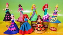 Play Doh Sparkle Princess Ariel Elsa Anna Disney Frozen MagiClip Glitter Glider Magic Clip