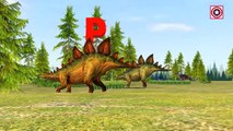 Aprender el Alfabeto con dibujos animados y Reales de Dinosaurios para los niños | ABC Dinos los Nombres y Sonidos