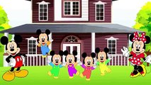 Five Little PJ Masks Mickey Mouse Jumping on the Bed at the Park