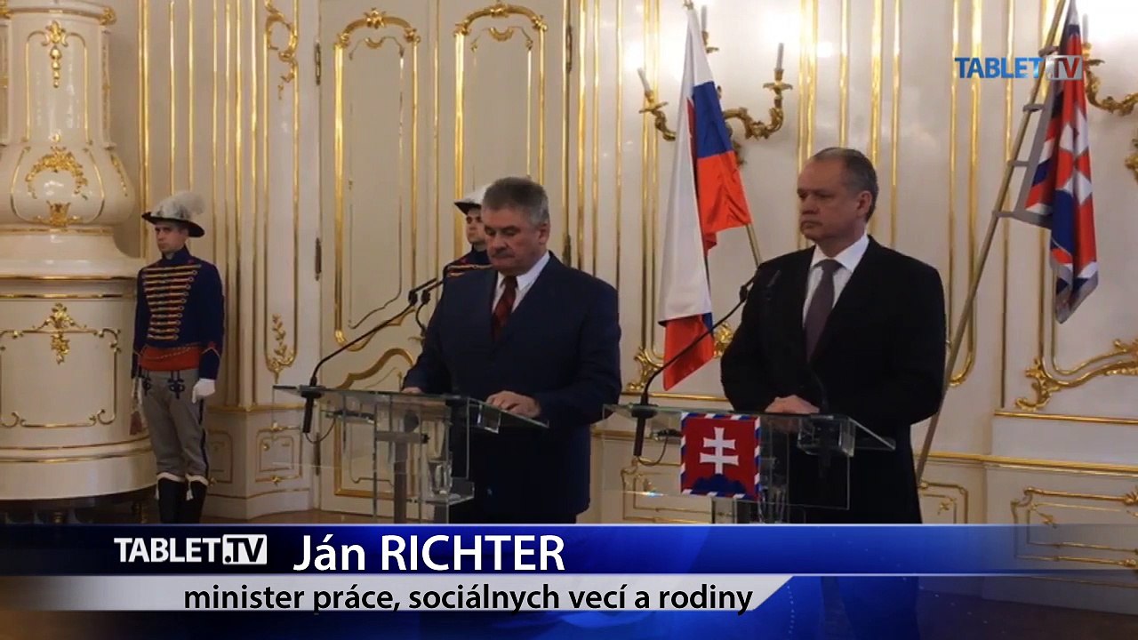 ZÁZNAM: TK prezidenta SR A. Kisku a ministra práce J. Richtera k jasličkovému zákonu