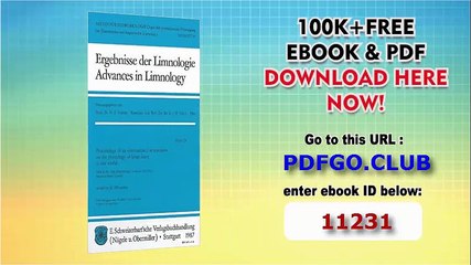 Advances in Limnology, No 25)