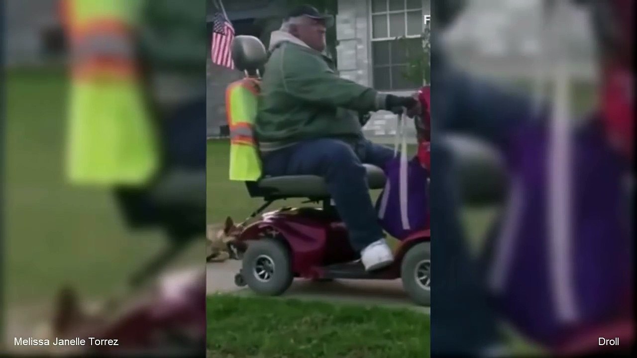 Woman calls police on man DRAGGING his dog behind scooter