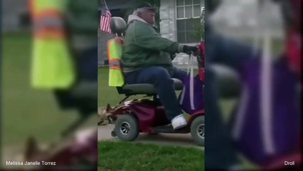 Woman calls police on man DRAGGING his dog behind scooter