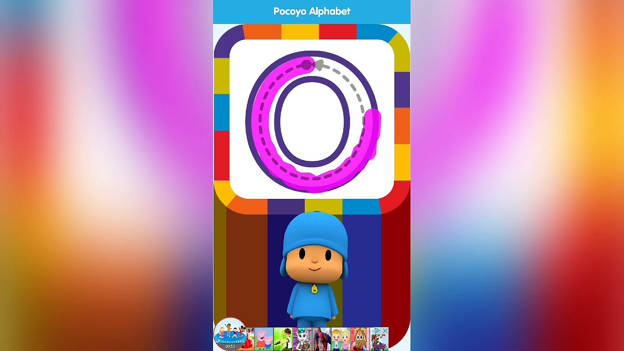 Learn to write the letters with Pocoyo