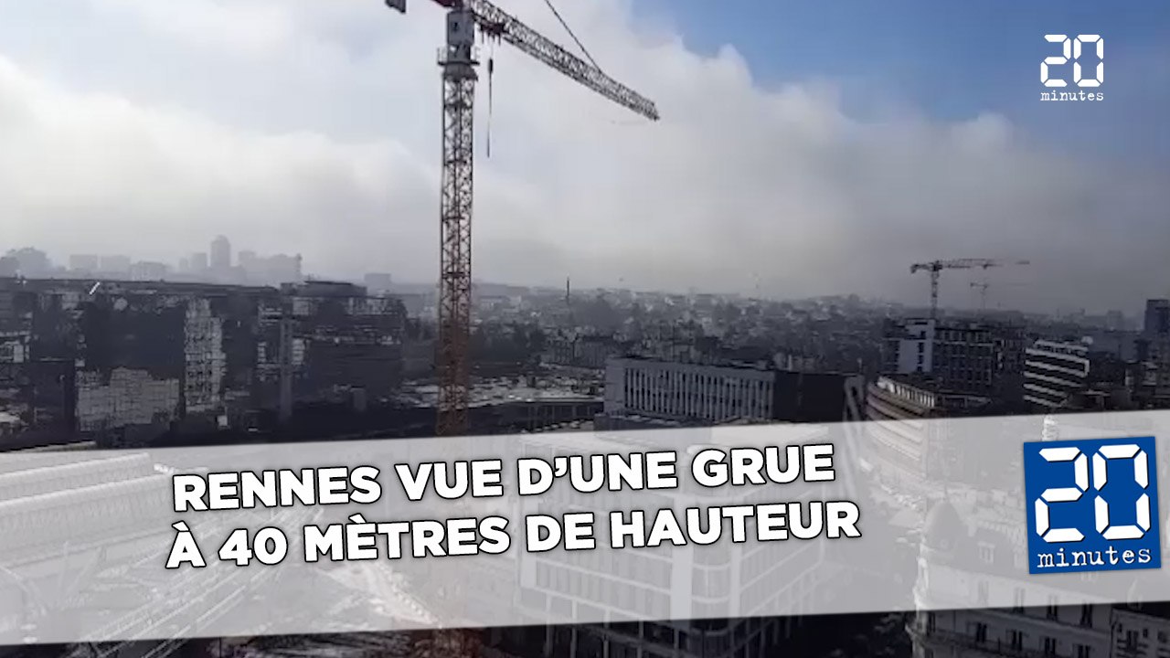 Rennes vue d'une grue à 40 mètres de hauteur