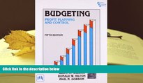 Best Ebook  Budgeting: Profit Planning and Control  For Full
