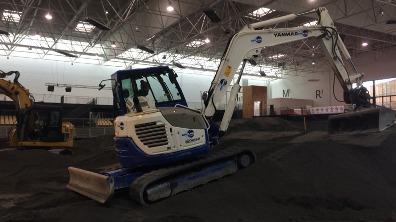 Transformation du Parc Expo pour le Caen BMX Indoor