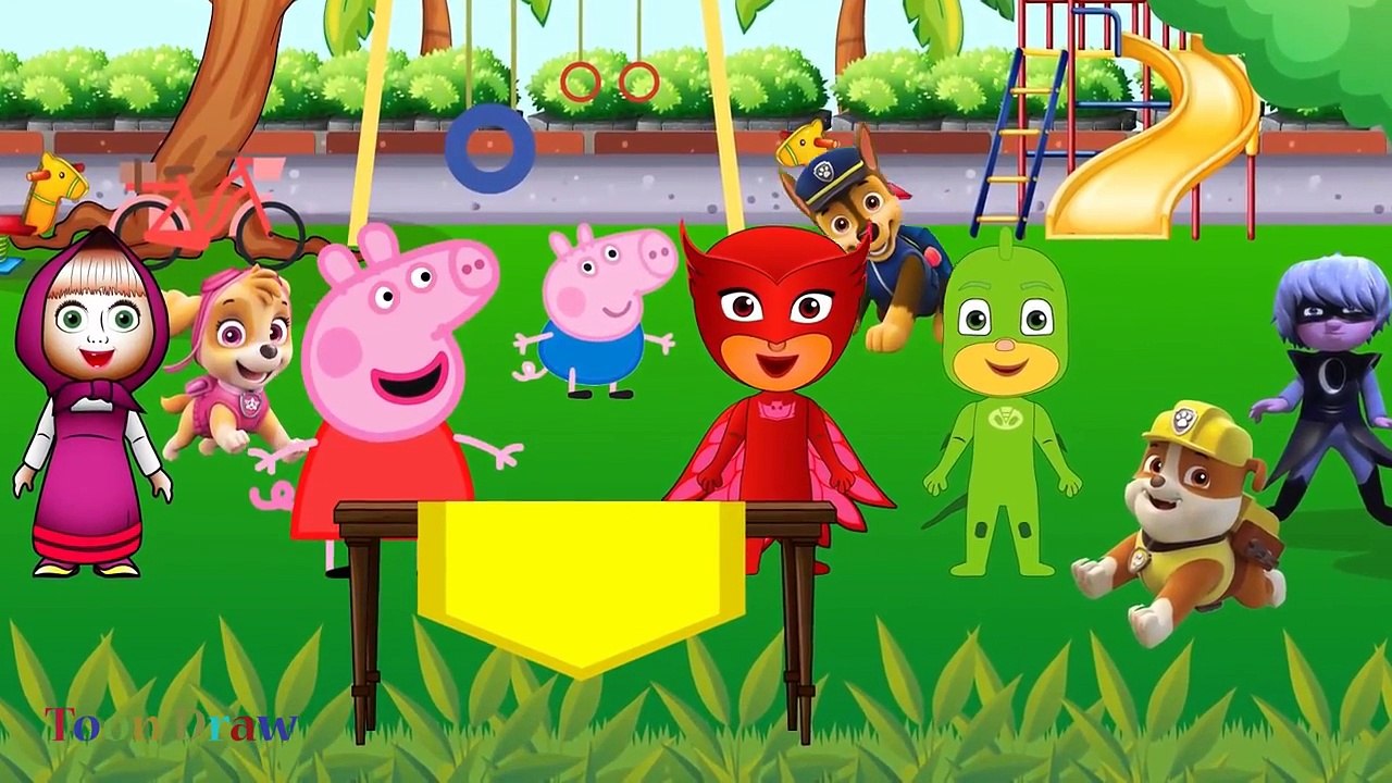 Paw Patrol Chase Ryder Marshall Rubble Skye UFO to Earth | Paw Patrol Finger Family Nursery