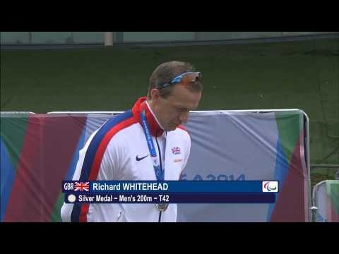 Men's 200m T42 | Victory Ceremony | 2014 IPC Athletics European Championships Swansea