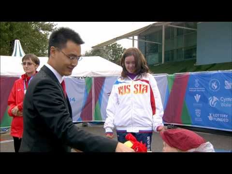 Women's 100m T36 | Victory Ceremony | 2014 IPC Athletics European Championships Swansea