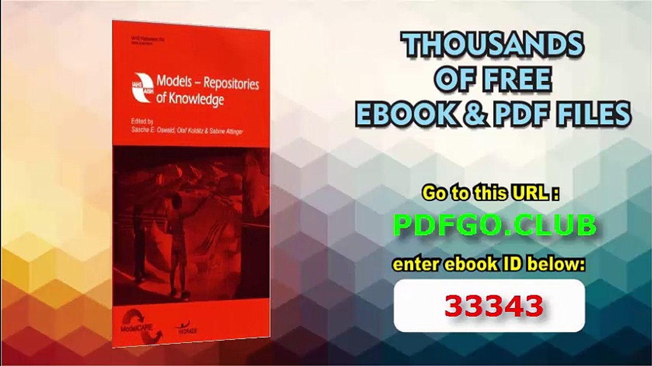 Models - Repositories of Knowledge (Proceedings and Reports Iahs Publications)