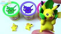 Cups Play Doh Clay Pokemon GO Pikachu Collection Toys Learn Colors in English