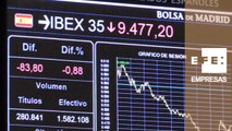 La Bolsa española pierde un 0,88% y los 9.500 puntos lastrada por la banca