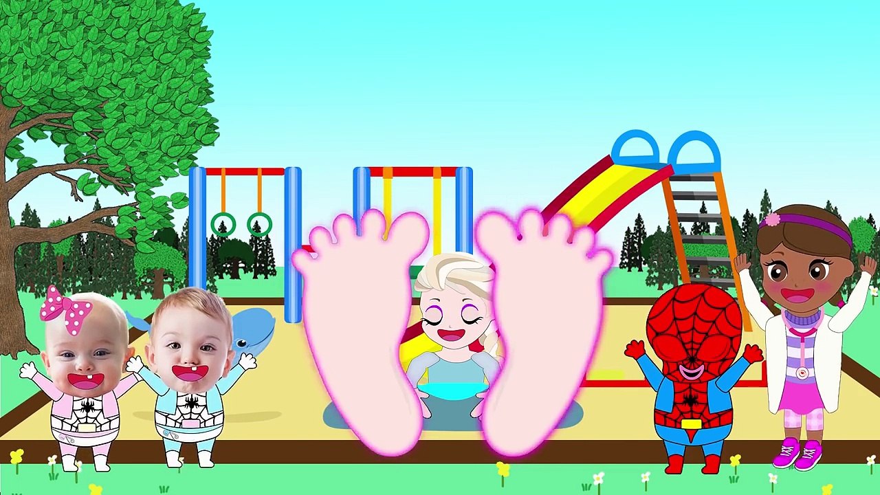 Frozen Elsa Giant Shoes Prank! Spider Attack with Superhero Kids Cartoons! Superhero Pranks