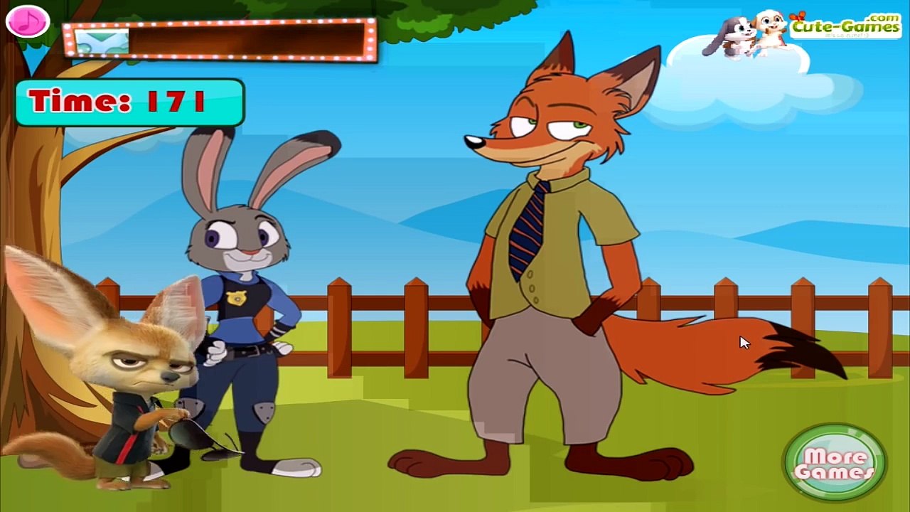 Disney Zootopia Nick and Judy Secret Kissing Lovely Game for Little Kids