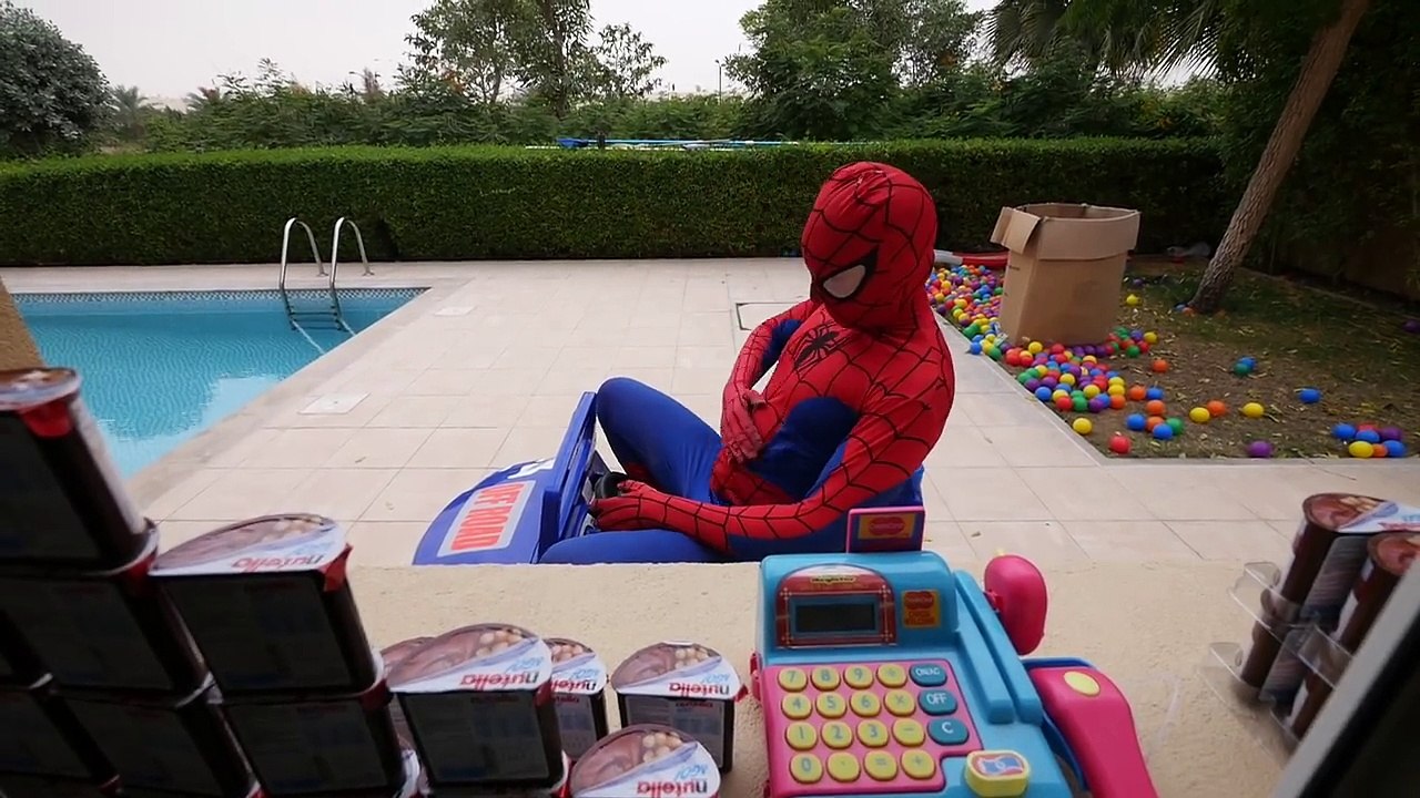 AMAZING NUTELLA CHALLENGE! w_ Spiderman Hulk & Joker Toys Kids Pepsi Funny Movie in Real Life