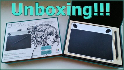 Unboxing! Mesa digital wacom intuos draw!!!