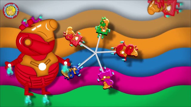 Spiderman Hulk, Iron Man, Batman Elsa Lollipop Dedo de la Familia de las Canciones de canciones infantiles Letra y M