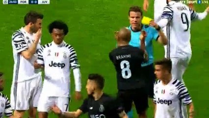 Alex Telles RED CARD - FC Porto VS Juventus 22.02.2017