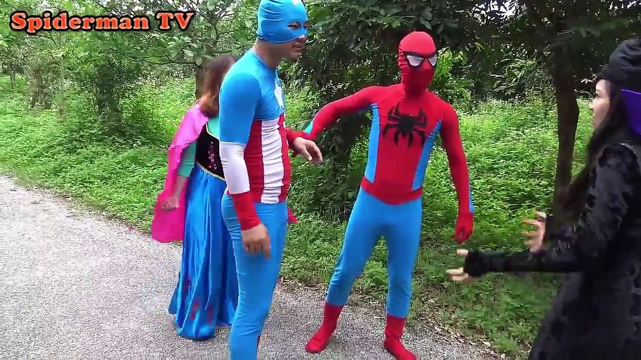 Spiderman Congelados De Los Superhéroes De La Vida Real!Spiderman Vs Hulk, Elsa ! Divertido Superhéroes en
