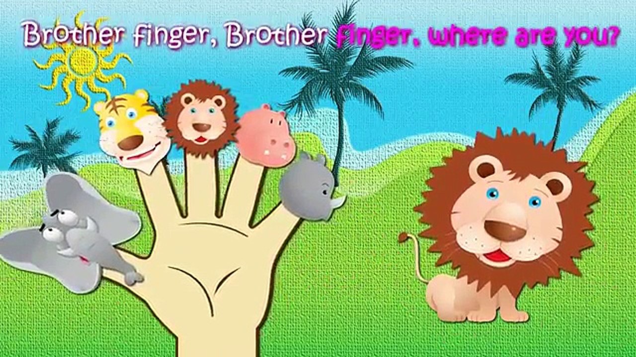 Wild Animals Finger Family Nursery Rhymes Lyrics video Dailymotion