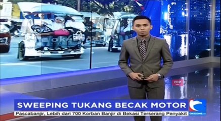 Tukang Becak Motor Serang Sopir Grab