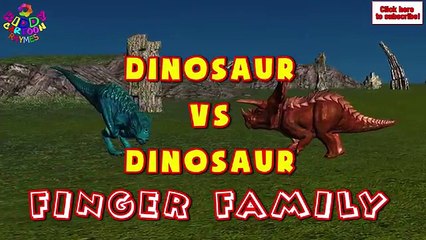 Crazy Dinosaur Vs Crazy Bull man Finger Family Rhyme | The Finger Family Songs | Animals C