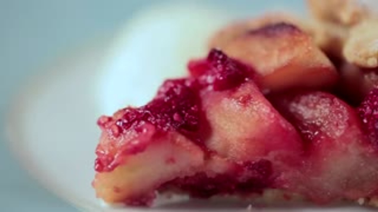 Caramelised Apple, Raspberry & Almond Galette