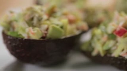 Vibrant Crab Salad In Avocado Bowls