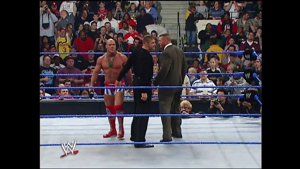 Joy Giovanni, Kurt Angle, Luther Reigns, Mark Jindrak, Big Show Segment SmackDown 12.02.2004