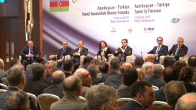 Bakü)- Bakan Faruk Çelik, Azerbaycan-Türkiye Tarım İş Forumu'na Katıldı