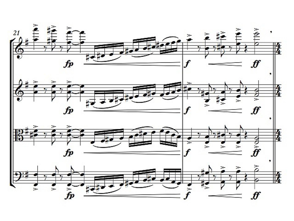 Quatuor à cordes "Clems" - String quartet - 2e tableau - Olivier Costa