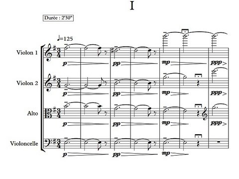 Quatuor à cordes Clems - String quartet - 1er tableau - Olivier Costa