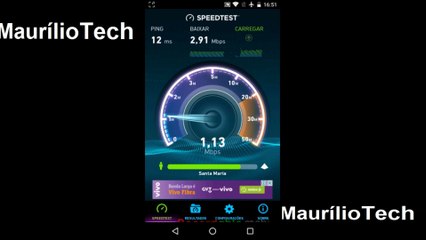 Teste da internet via rádio da RuralTec no plano de 3 Mega