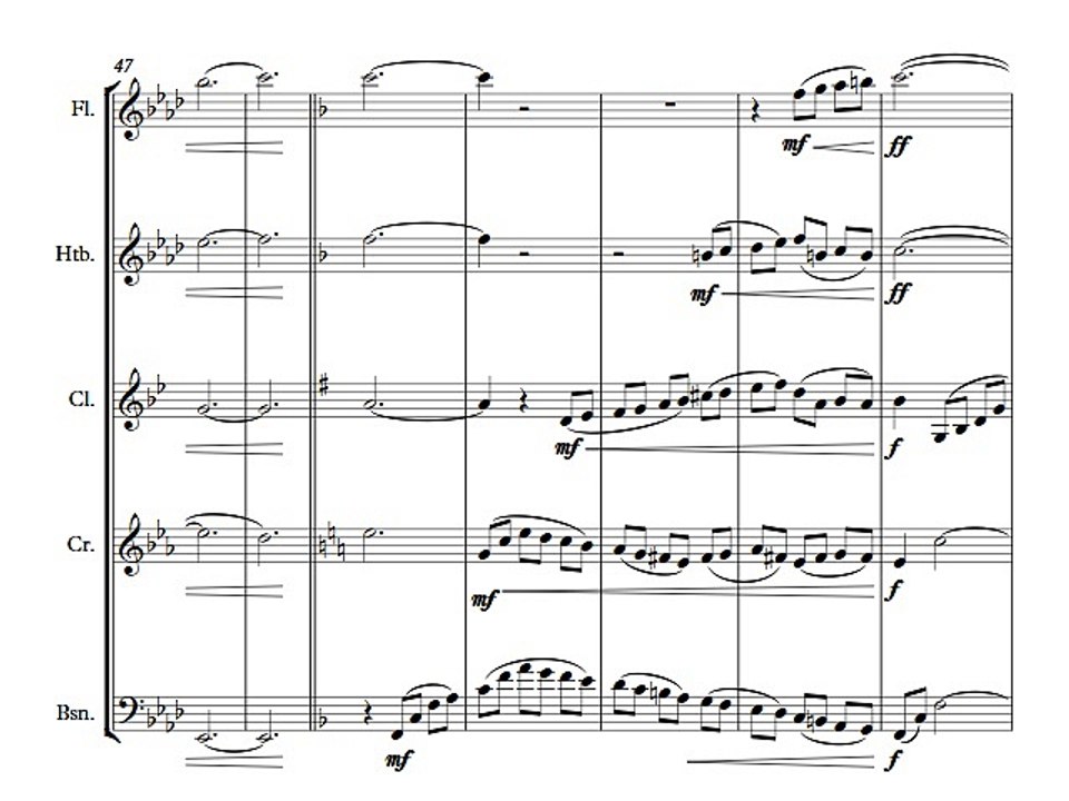 Quintette à vent " ♁ " Wind quintet - Olivier Costa - 2 Sur l'océan