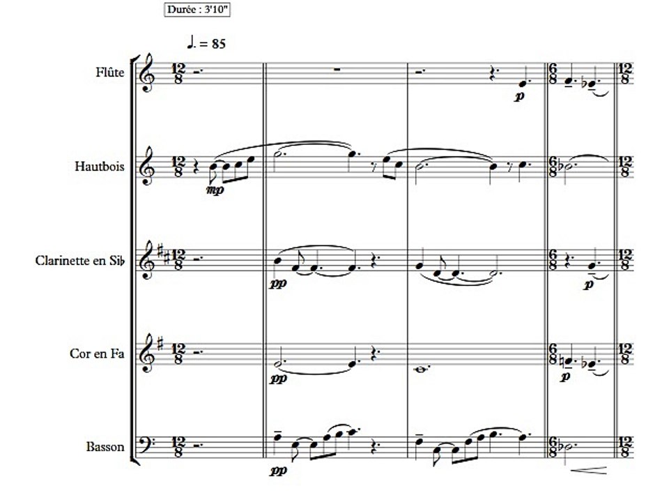 Quintette à vent " ♁ " Wind quintet - Olivier Costa - 1 Aux pôles