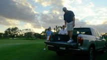 Extreme golf trick shots from the site of the Honda Classic Golf is hard. (Round 3)