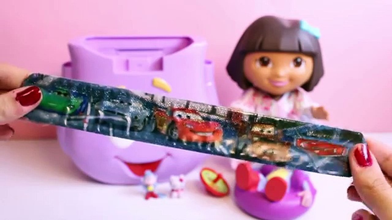 Doras Backpack Surprise Eggs Dora The Explorer Peppa Pig Mickey Mouse Huevos Sorpresa