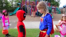BTS Bloopers: Little Heroes Kid Deadpool Vs Supergirl Superhero Battle | Super Hero Kids B