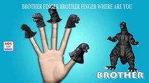 Finger Family Crazy Godzilla Family Nursery Rhyme | Godzilla Finger Family 3D Kids Songs