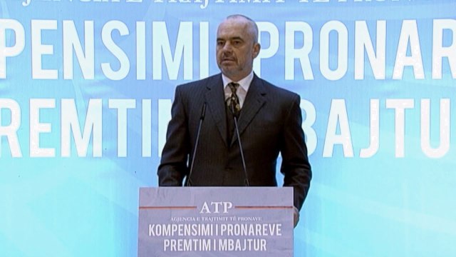 Report TV - Rama: Padrejtësitë e pronave i zgjidh Reforma në Drejtësi