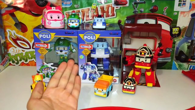 Киндеры с Игрушками Робокар Поли Рой обзор на русском языке.Unboxing Kinder Eggs Roboсar P