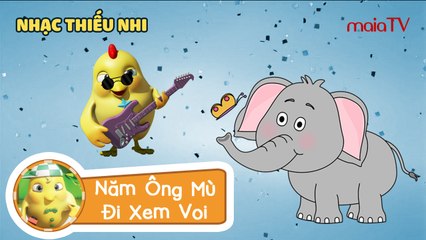 ✔ Nhạc thiếu nhi | NĂM ÔNG MÙ XEM VOI | Chicken Band - Siêu chíp gà con
