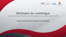 15 - Discours de clôture du séminaire du numérique