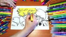 Miraculous Ladybug & Cat Noir Coloring Pages for Kids Colors Milagroso mariquita para colorear