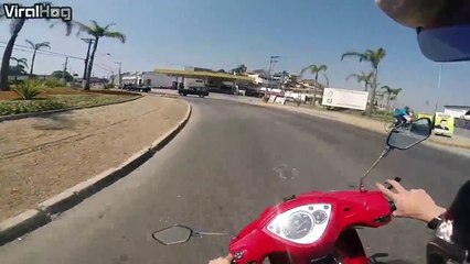 He won't be wiping this bug off his visor.